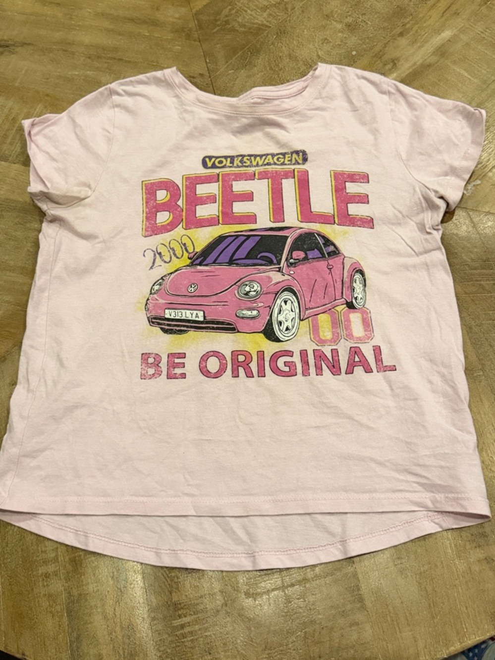 Old Navy Pink Volkswagen Beetle Graphic Tee
